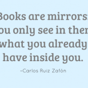 Books are mirrors: you only see in them what you already have inside you. –Carlos Ruiz Zafón