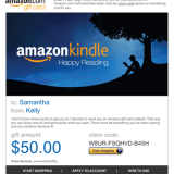 Design of the Kindle Gift Card / Photo: Amazon.com