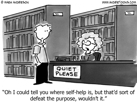 Andertoons - Library reference question - cartoon by Mark Anderson
