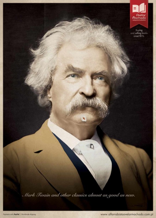 Ads for books - Almost as good as new - Mark Twain