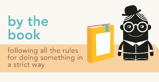 Idioms about books - by the book