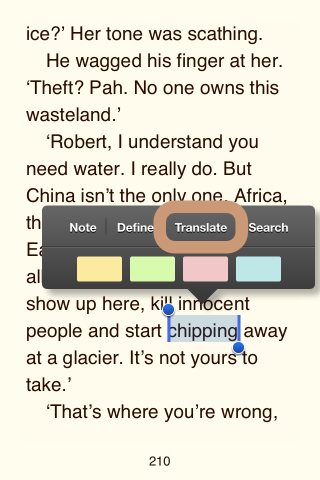 Instant translation is a killer feature of Google Play Books