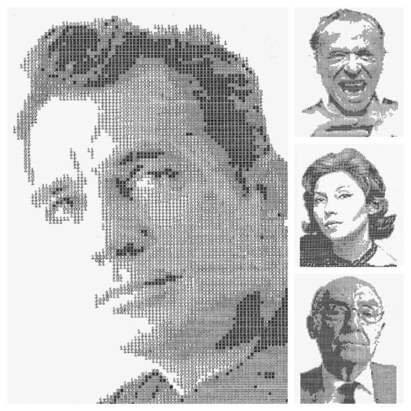 Portraits of famous writers created on a typewriter – Ebook Friendly