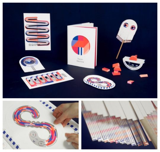 Project that combine print books and technology - Papier Machine - an innovative book that includes interactive toys silkscreened with conductive ink