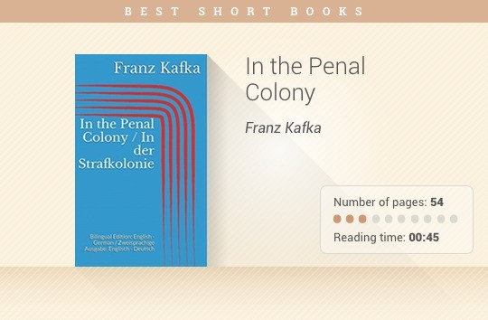 best short books - in the penal colony - franz kafka