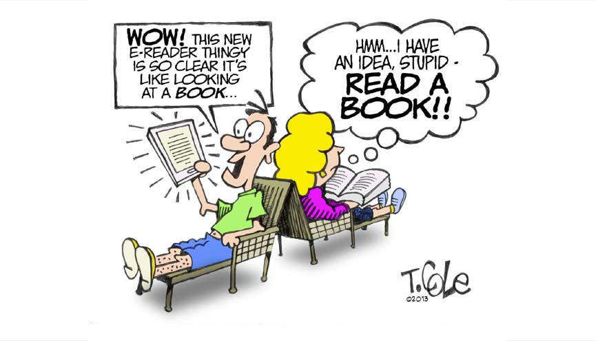 It’s like looking at a book (cartoon)