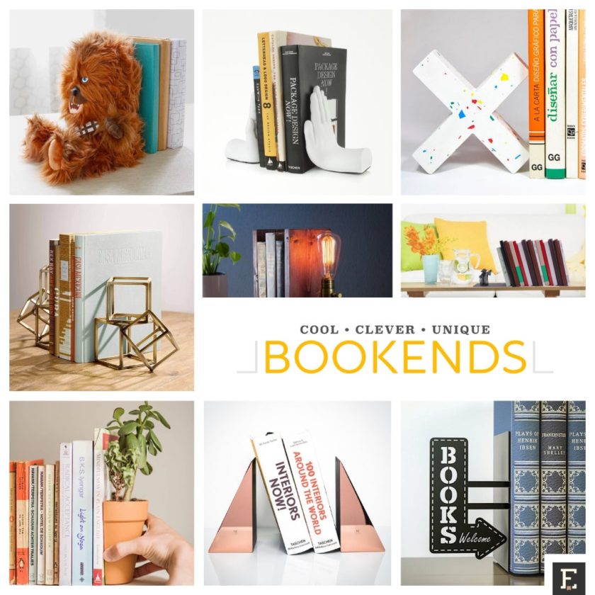 31 cool, clever, unique, and fun bookends for your home library