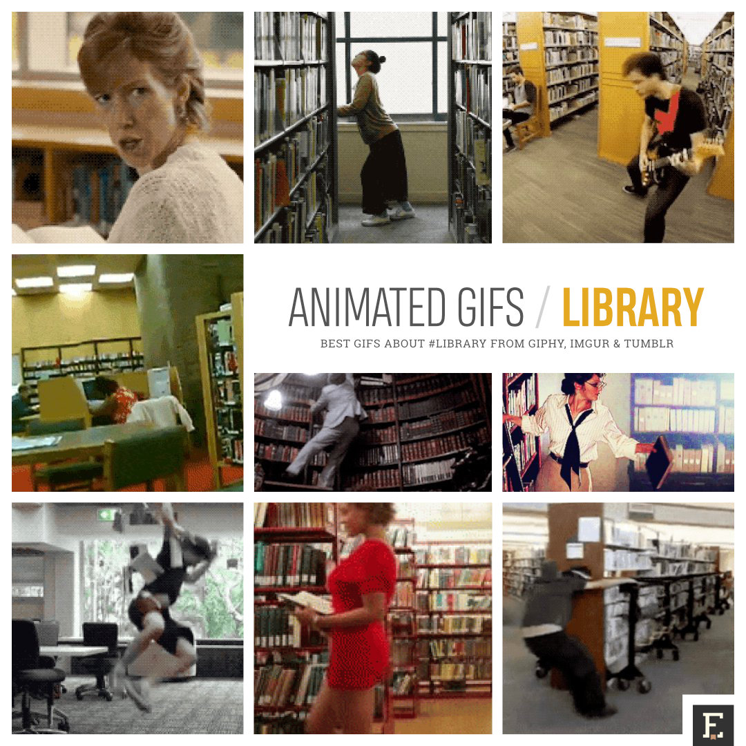 14 funniest and weirdest animated gifs that are set in libraries