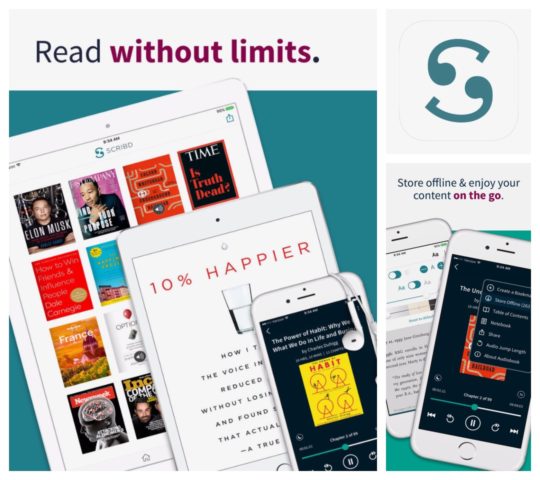 Best audiobook apps for iPad and iPhone - Scribd reading subscription