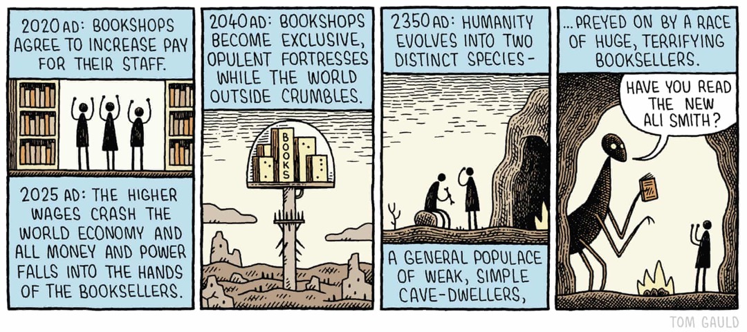 Booksellers of the future (cartoon)