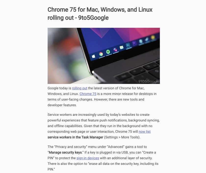 How to enable Reader Mode in Chrome for Mac
