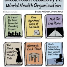 Classic books reissued during coronavirus pandemic - cartoon