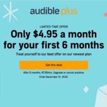 Save almost 40% on the 6-month Audible Plus audiobook membership