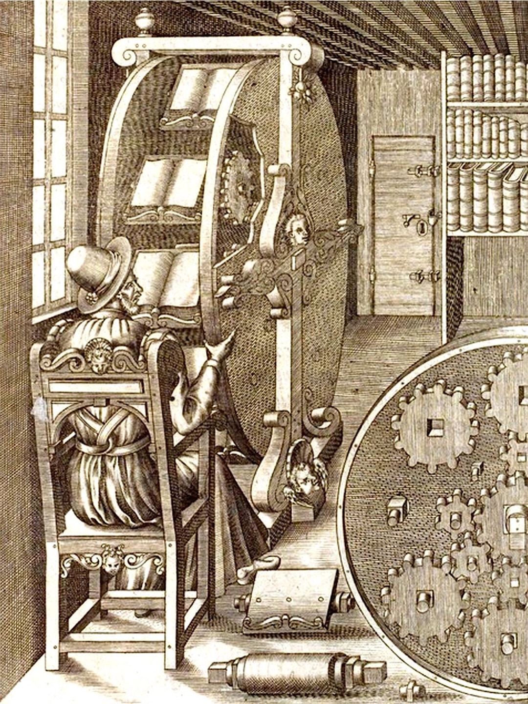 Agostino Ramelli book wheel 1588