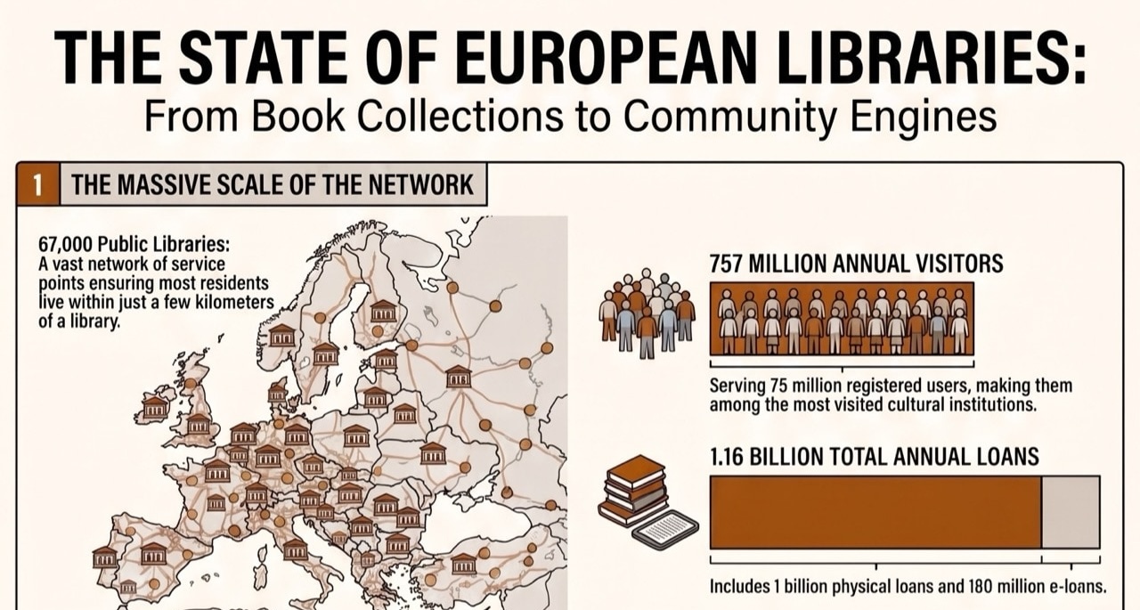 Report: 170,000 librarians are holding European public life together